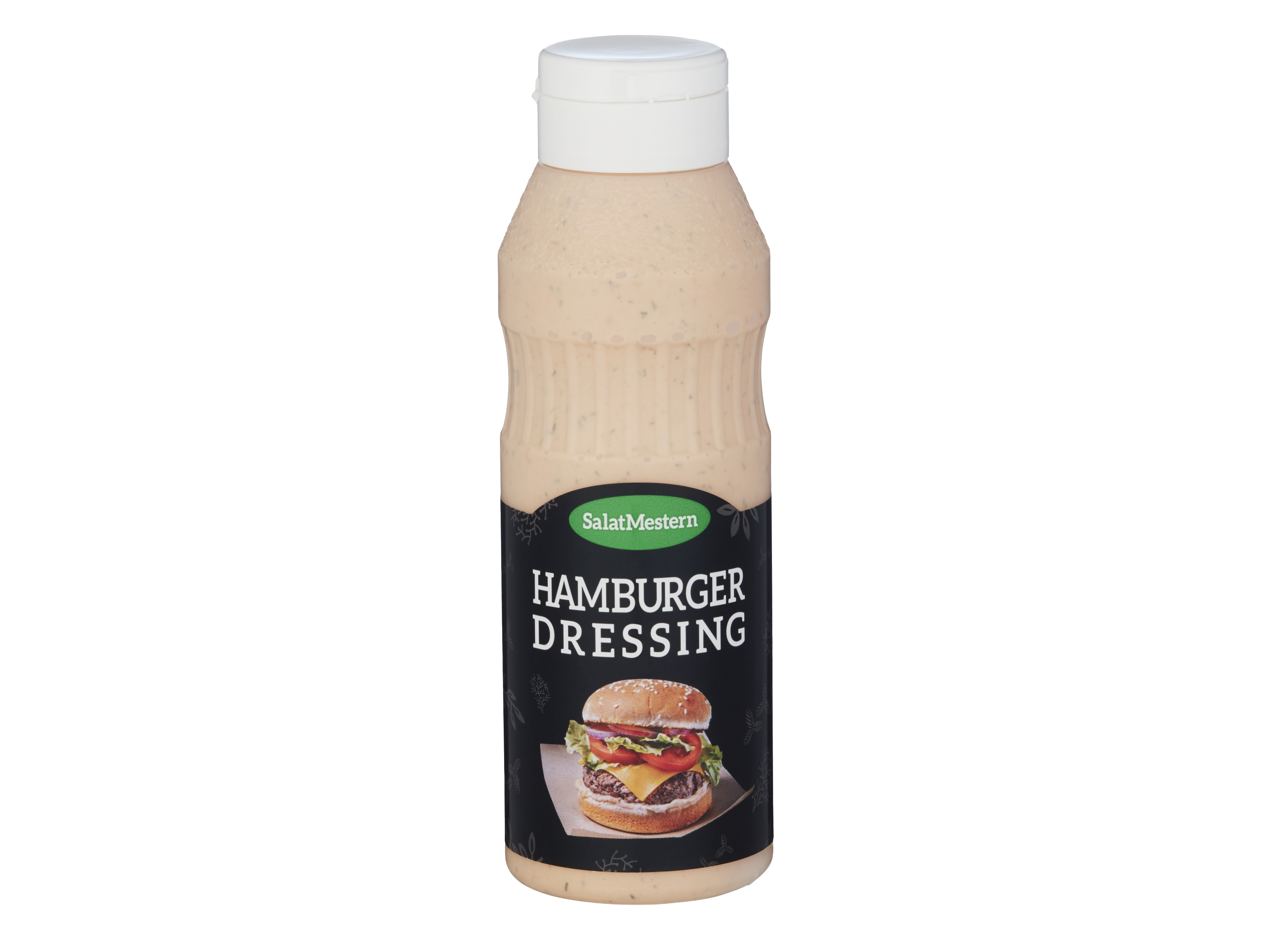 Bilde av en dressingflaske med hamburgerdressing